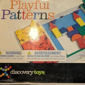 DISCOVERY TOYS PLAYFUL PATTERNS DESIGN ACTIVITY FOAM SHAPES W/PUZZLE CARDS